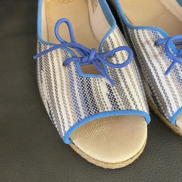 UGG Marleigh Blue Open Toe Flats Size 9 - Picture 9 of 9